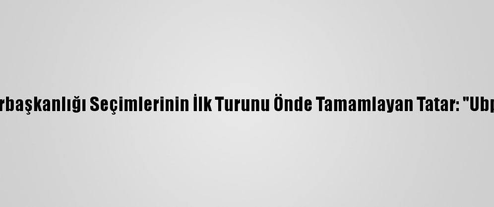 Kktc'de Cumhurbaşkanlığı Seçimlerinin İlk Turunu Önde Tamamlayan Tatar: "Ubp Zafer Elde Etti"
