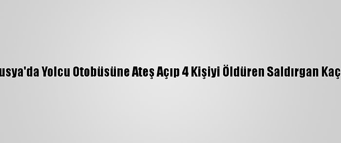 Rusya'da Yolcu Otobüsüne Ateş Açıp 4 Kişiyi Öldüren Saldırgan Kaçtı