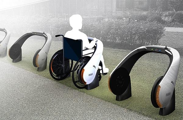 10. Tekerlekli sandalyeye güç veren cihaz...