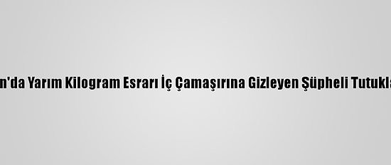 Aydın'da Yarım Kilogram Esrarı İç Çamaşırına Gizleyen Şüpheli Tutuklandı