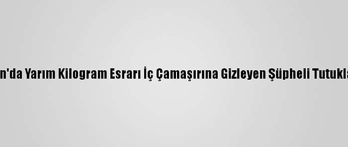 Aydın'da Yarım Kilogram Esrarı İç Çamaşırına Gizleyen Şüpheli Tutuklandı