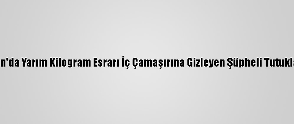 Aydın'da Yarım Kilogram Esrarı İç Çamaşırına Gizleyen Şüpheli Tutuklandı
