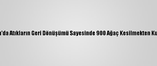 Samsun'da Atıkların Geri Dönüşümü Sayesinde 900 Ağaç Kesilmekten Kurtarıldı