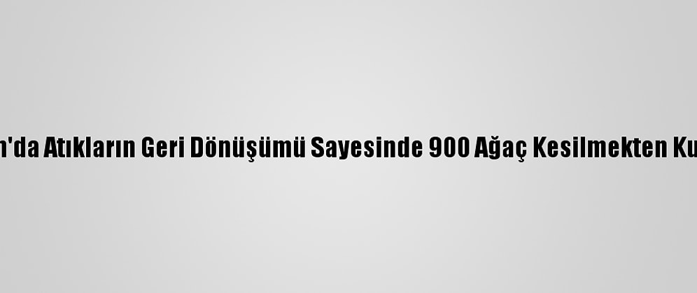 Samsun'da Atıkların Geri Dönüşümü Sayesinde 900 Ağaç Kesilmekten Kurtarıldı