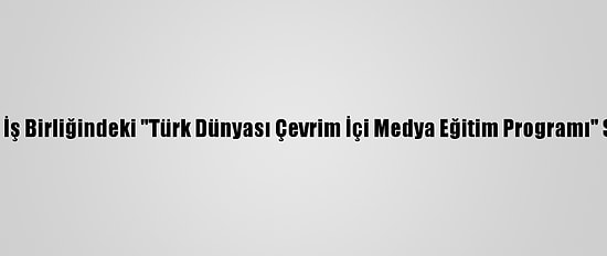 Aa İle Ytb İş Birliğindeki "Türk Dünyası Çevrim İçi Medya Eğitim Programı" Sona Erdi