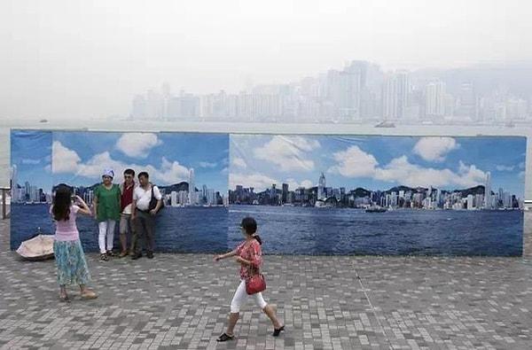 11. Hong Kong'da "mavi gökyüzü."