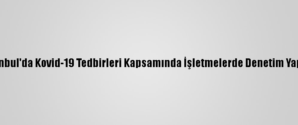 İstanbul'da Kovid-19 Tedbirleri Kapsamında İşletmelerde Denetim Yapıldı