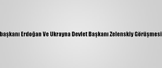 Cumhurbaşkanı Erdoğan Ve Ukrayna Devlet Başkanı Zelenskiy Görüşmesi Başladı