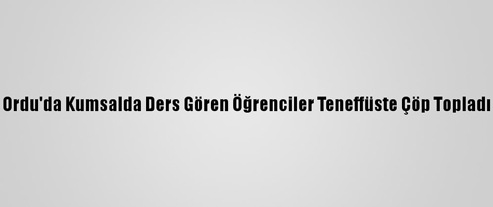 Ordu'da Kumsalda Ders Gören Öğrenciler Teneffüste Çöp Topladı