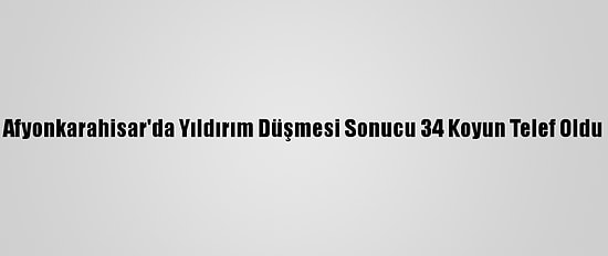Afyonkarahisar'da Yıldırım Düşmesi Sonucu 34 Koyun Telef Oldu
