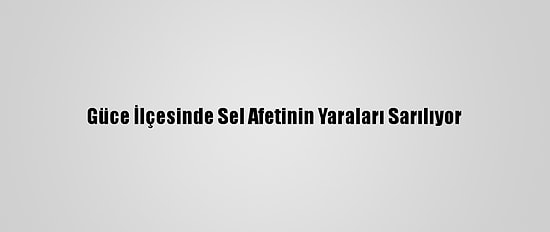 Güce İlçesinde Sel Afetinin Yaraları Sarılıyor