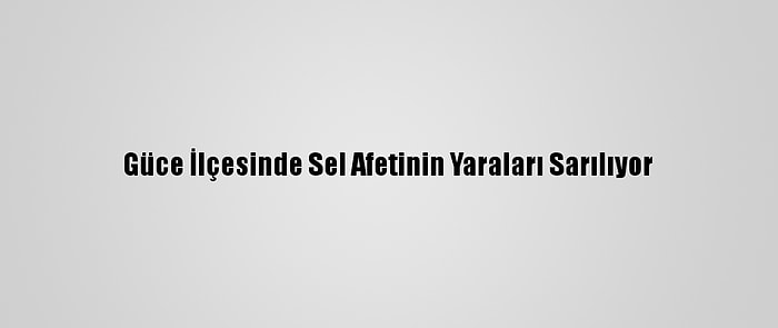 Güce İlçesinde Sel Afetinin Yaraları Sarılıyor