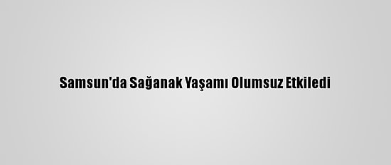Samsun'da Sağanak Yaşamı Olumsuz Etkiledi