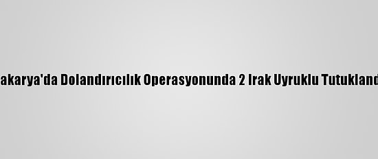 Sakarya'da Dolandırıcılık Operasyonunda 2 Irak Uyruklu Tutuklandı