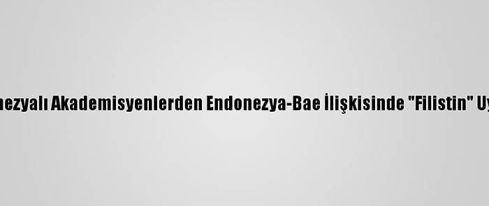 Endonezyalı Akademisyenlerden Endonezya-Bae İlişkisinde "Filistin" Uyarısı