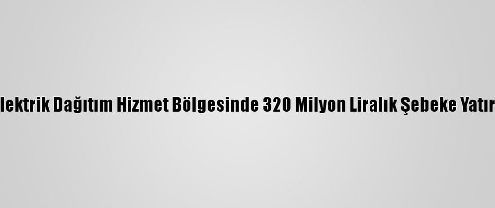 Yeşilırmak Elektrik Dağıtım Hizmet Bölgesinde 320 Milyon Liralık Şebeke Yatırımı Yapacak
