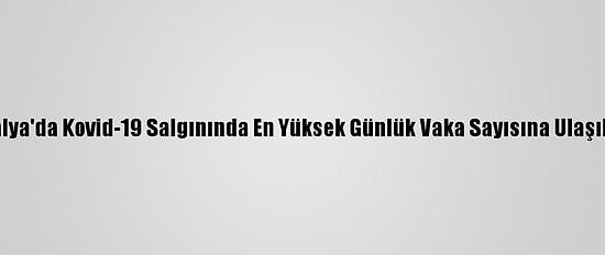 İtalya'da Kovid-19 Salgınında En Yüksek Günlük Vaka Sayısına Ulaşıldı
