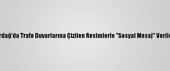 Tekirdağ'da Trafo Duvarlarına Çizilen Resimlerle "Sosyal Mesaj" Verilecek