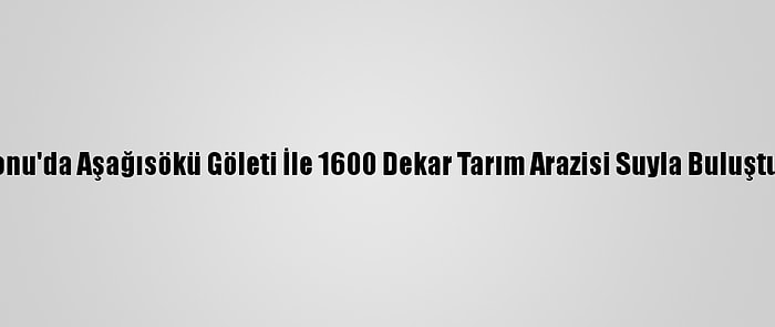 Kastamonu'da Aşağısökü Göleti İle 1600 Dekar Tarım Arazisi Suyla Buluşturulacak