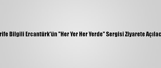 Şerife Bilgili Ercantürk'ün "Her Yer Her Yerde" Sergisi Ziyarete Açılacak