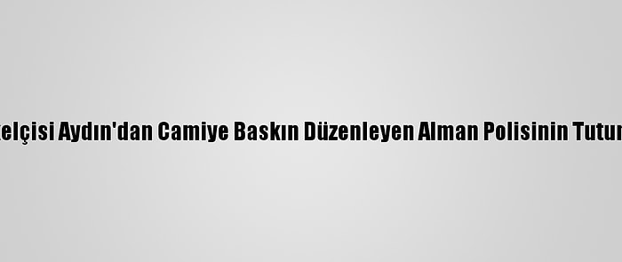 Berlin Büyükelçisi Aydın'dan Camiye Baskın Düzenleyen Alman Polisinin Tutumuna Eleştiri