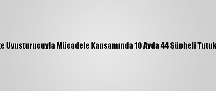 Siirt'te Uyuşturucuyla Mücadele Kapsamında 10 Ayda 44 Şüpheli Tutuklandı