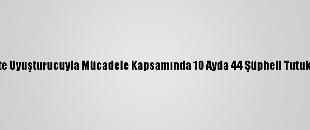 Siirt'te Uyuşturucuyla Mücadele Kapsamında 10 Ayda 44 Şüpheli Tutuklandı