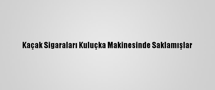 Kaçak Sigaraları Kuluçka Makinesinde Saklamışlar