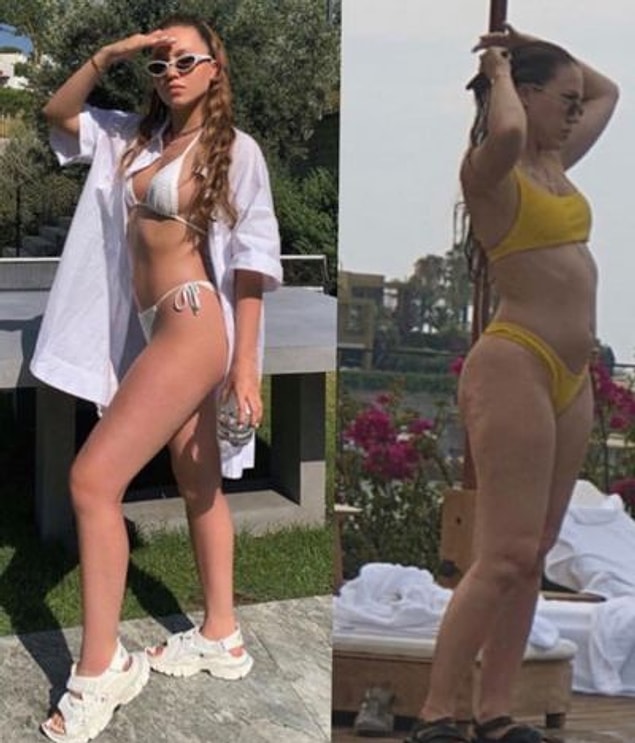 17. Duygu Özaslan tatilde kendisinden habersiz çekilen bikinili fotoğrafı ile body shaming'e uğramıştı.