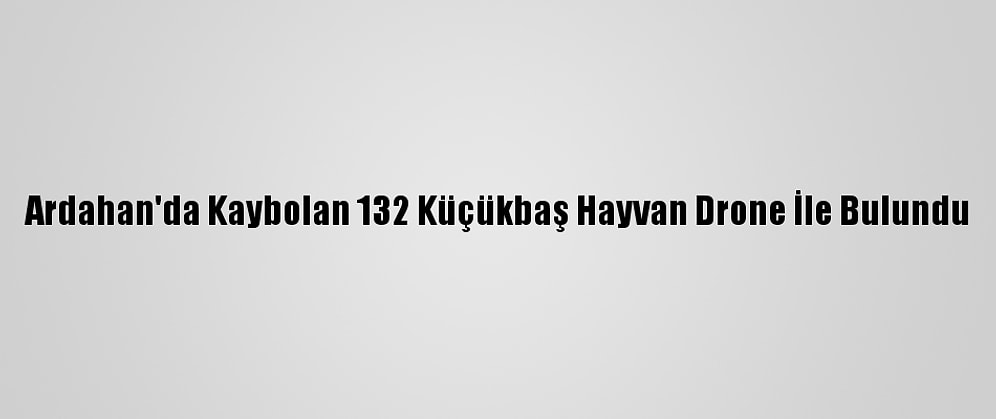 Ardahan'da Kaybolan 132 Küçükbaş Hayvan Drone İle Bulundu