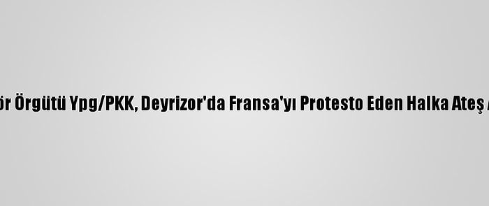 Terör Örgütü Ypg/PKK, Deyrizor'da Fransa'yı Protesto Eden Halka Ateş Açtı