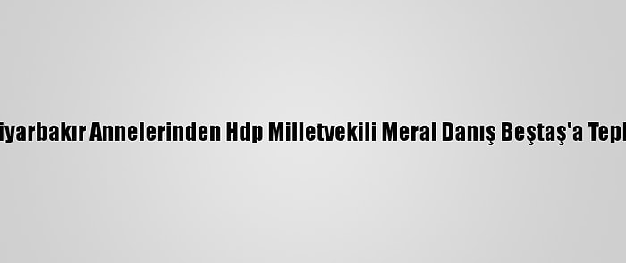 Diyarbakır Annelerinden Hdp Milletvekili Meral Danış Beştaş'a Tepki