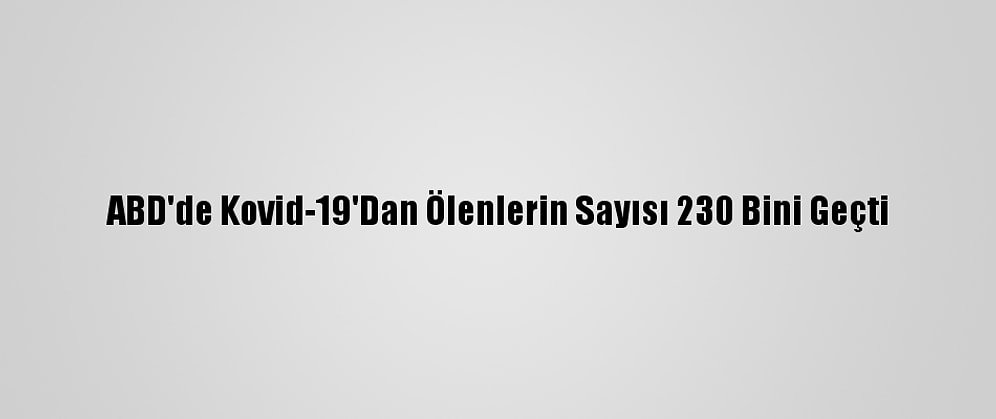 ABD'de Kovid-19'Dan Ölenlerin Sayısı 230 Bini Geçti