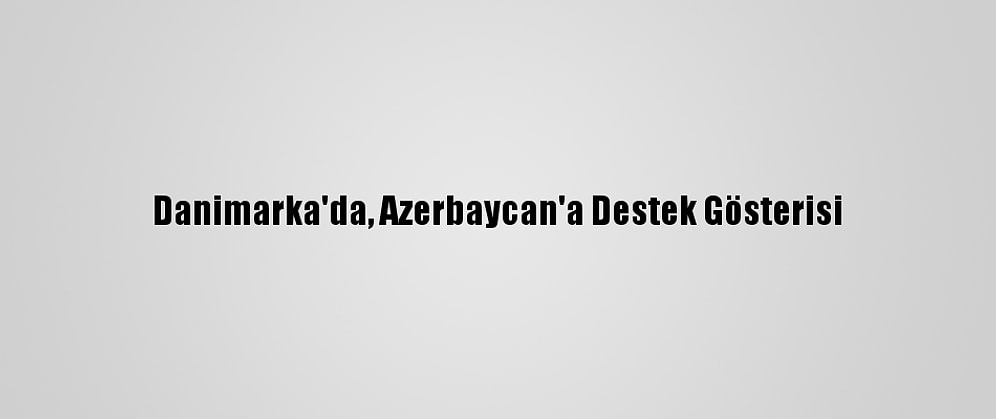 Danimarka'da, Azerbaycan'a Destek Gösterisi
