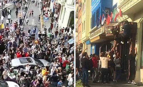 İzmir'de protesto düzenlemek isteyen Halkevi üyeleri gözaltına alındı, İstanbul'da ise cihatçılar maskesiz bir şekilde toplandı ve otellere saldırdı.