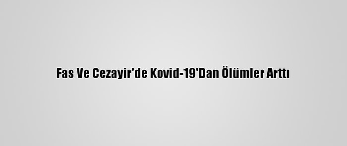 Fas Ve Cezayir'de Kovid-19'Dan Ölümler Arttı