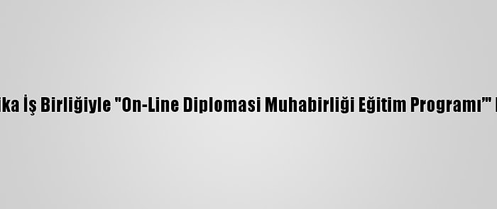 Aa İle Tika İş Birliğiyle "On-Line Diplomasi Muhabirliği Eğitim Programı’" Başladı