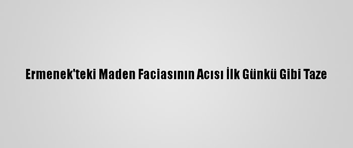 Ermenek'teki Maden Faciasının Acısı İlk Günkü Gibi Taze