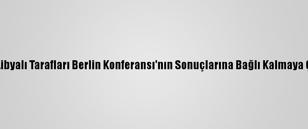 Katar, Libyalı Tarafları Berlin Konferansı'nın Sonuçlarına Bağlı Kalmaya Çağırdı