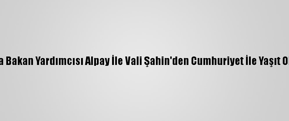 Milli Savunma Bakan Yardımcısı Alpay İle Vali Şahin'den Cumhuriyet İle Yaşıt Okyay'a Ziyaret