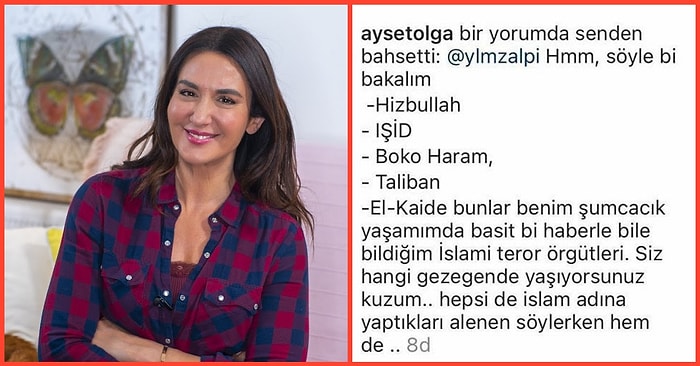 Oyuncu Ayşe Tolga, Instagram Hesabında Yaptığı 'İslami Terör Örgütü' Yorumuyla Sosyal Medyada Konuşuluyor