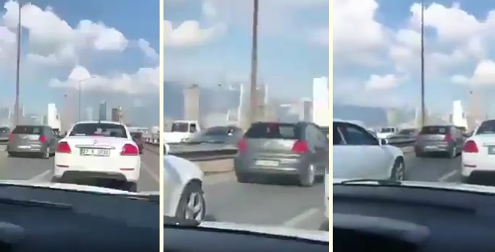 İzmir Depremi Sırasında Bir Viyadükte Kaydedildiği İddia Edilen Görüntülerde Beşik Gibi Sallanan Arabalar