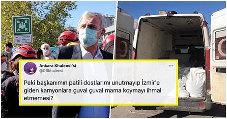 Helal Olsun Sana Başkanım! Depremden Etkilenen Hayvanları Unutmayan Mansur Yavaş, İzmir'e Çuval Çuval Mama Götürdü
