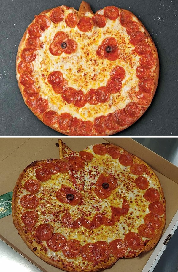 15. Фото пиццы в меню, и то, как я люблю ее делать клиентам