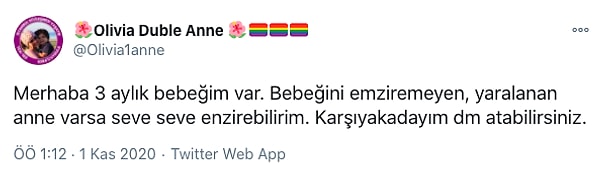 Bireysel anlamda da vatandaşlar elini taşın altına koyarak neler yapabileceklerini düşündüler ve Twitter'dan Olivia Duble Anne çok güzel bir paylaşımda bulundu.