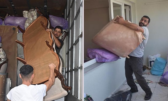 İzmir'deki Deprem Bölgesindeki Vatandaşlar Hasarlı Binalardan Taşınıyor