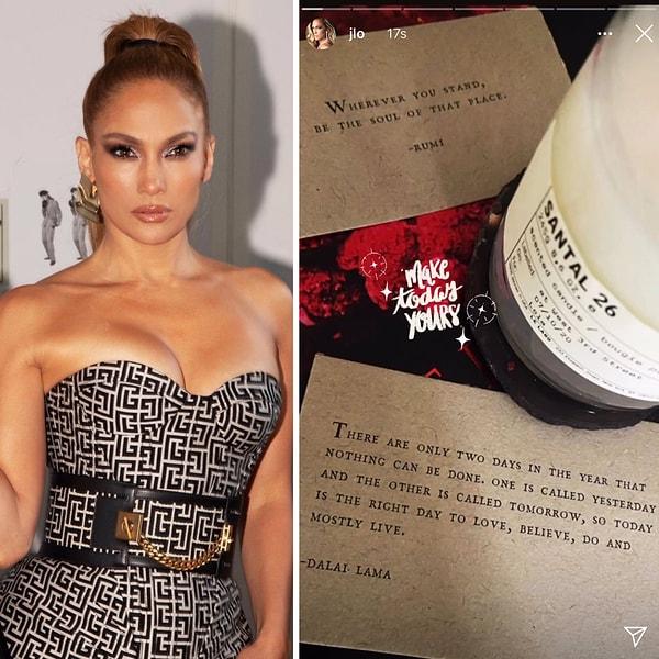 13. Dünyaca ünlü yıldız Jennifer Lopez, Mevlana'nın bir sözünü paylaştı!