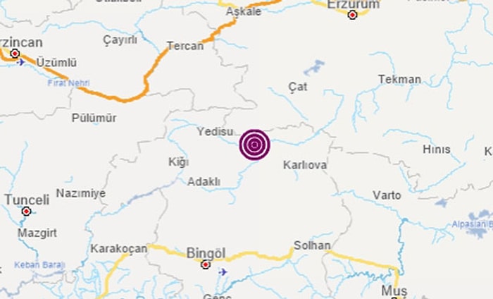 Bingöl'de 4.2 Büyüklüğünde Deprem