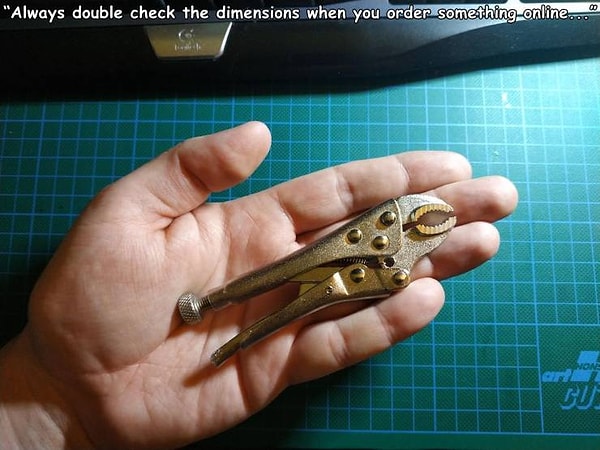 1. "Всегда перепроверяйте размеры товара, когда покупаете что-то онлайн".