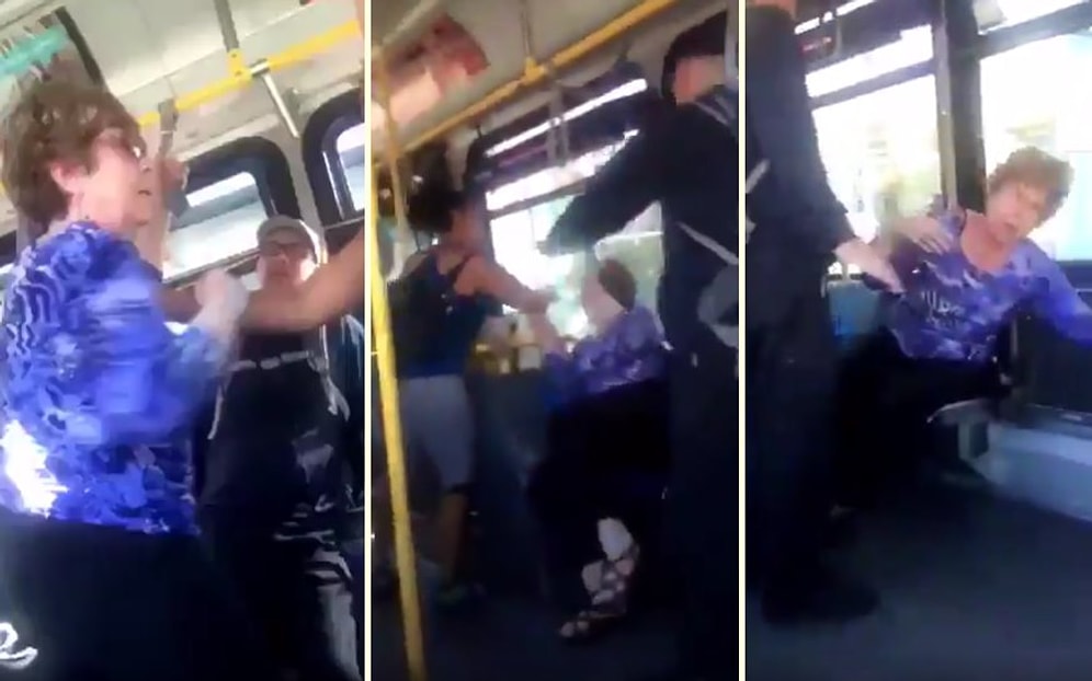 Tartıştığı Kadını Attığı Tokatla Yere Seren Kadının O Anları